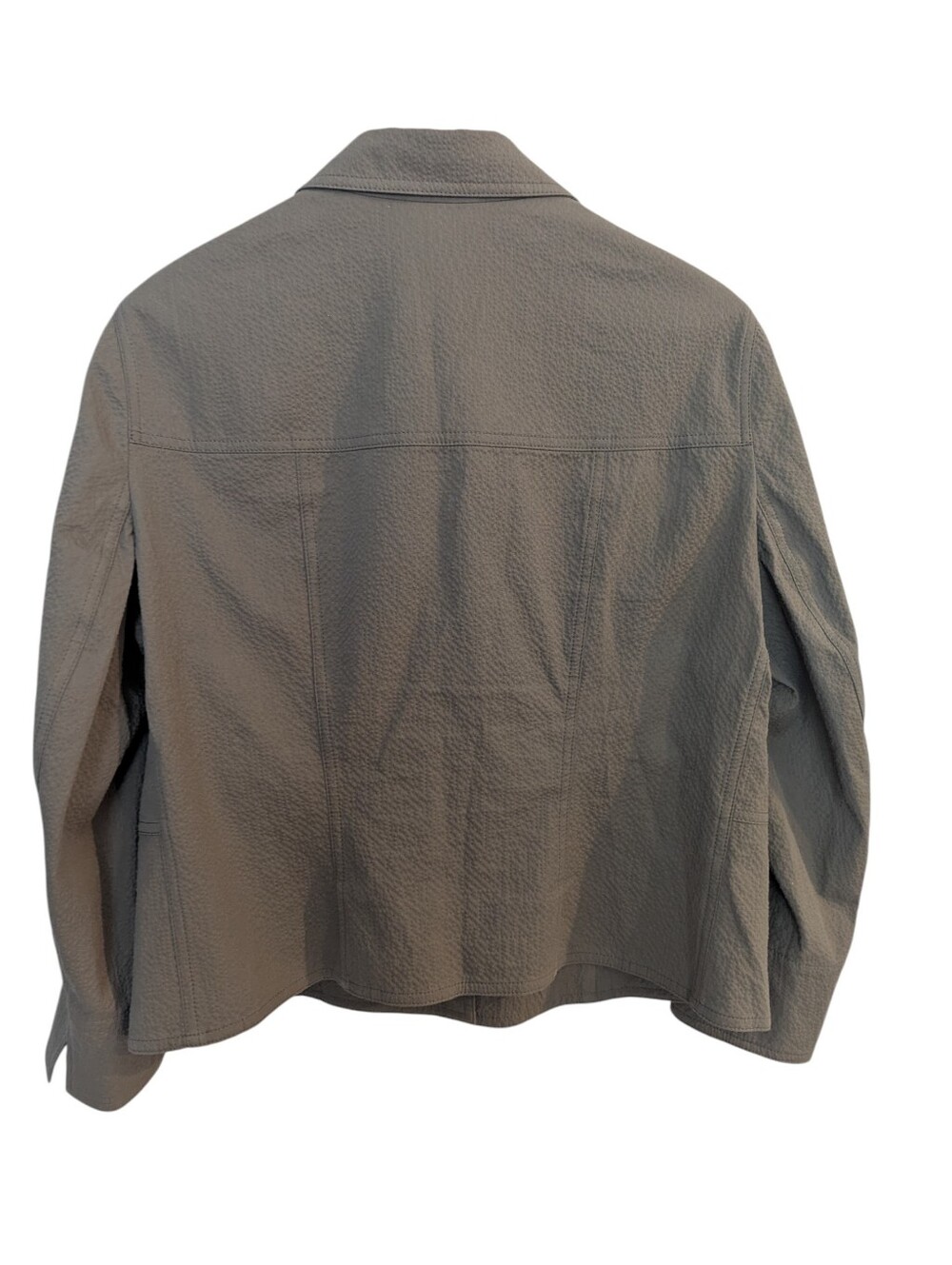 AKRIS PUNTO Light Brown Textured Button-Front Relaxed Fit Blazer Jacket Size 14 - Picture 3 of 8